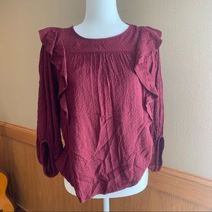 Burgundy top